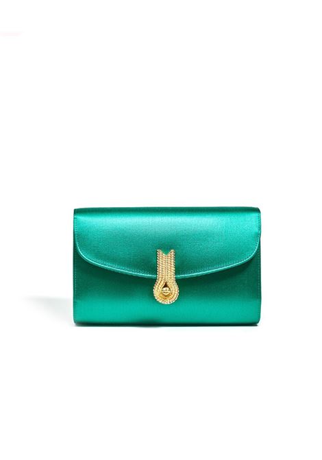 Clutch queen mid con finitura satinata in verde smeraldo Amato Daniele - donna AMATO DANIELE | 877864ARASO380